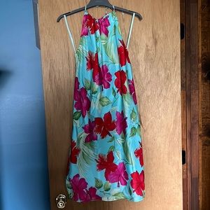 Floral silk  halter dress from GAP SIZE 8
